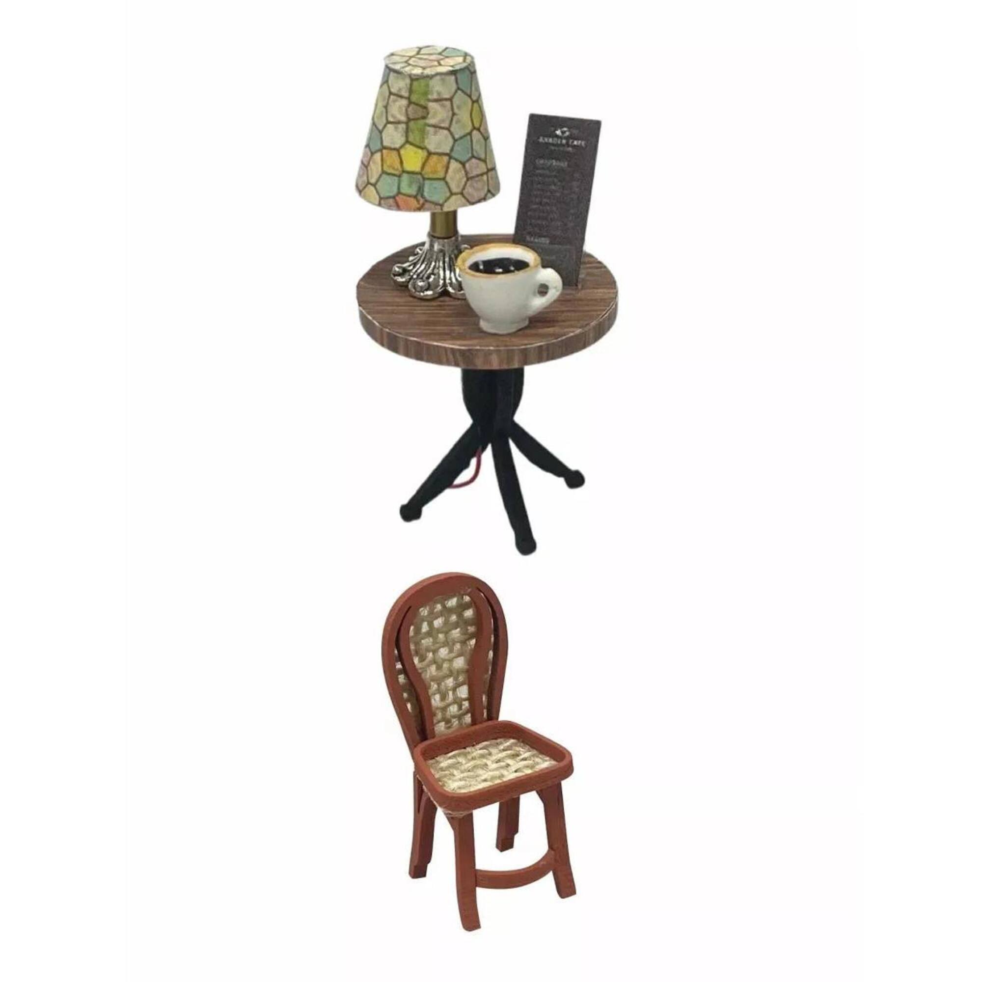 Wizardi Coffee Shop Miniature Dollhouse Roombox Kit
